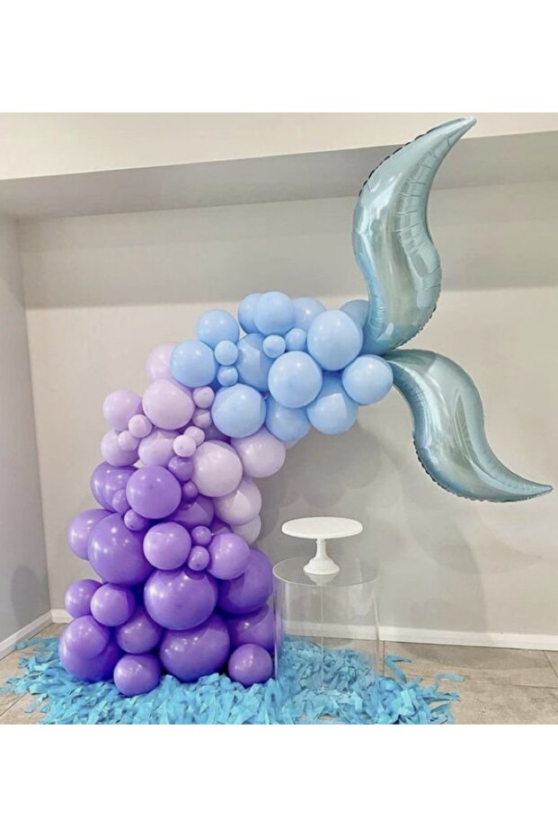 Mini Mermaid Tail Balloon Chain Set 60 Balloon and Chain