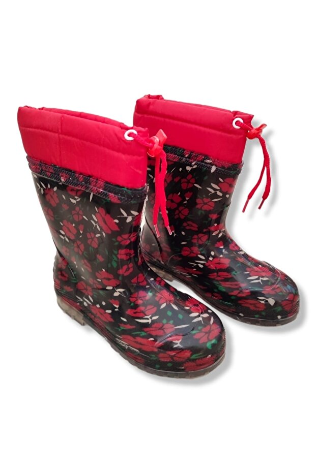 114192 Cold and Waterproof Comfortable Floral Girl's Boots