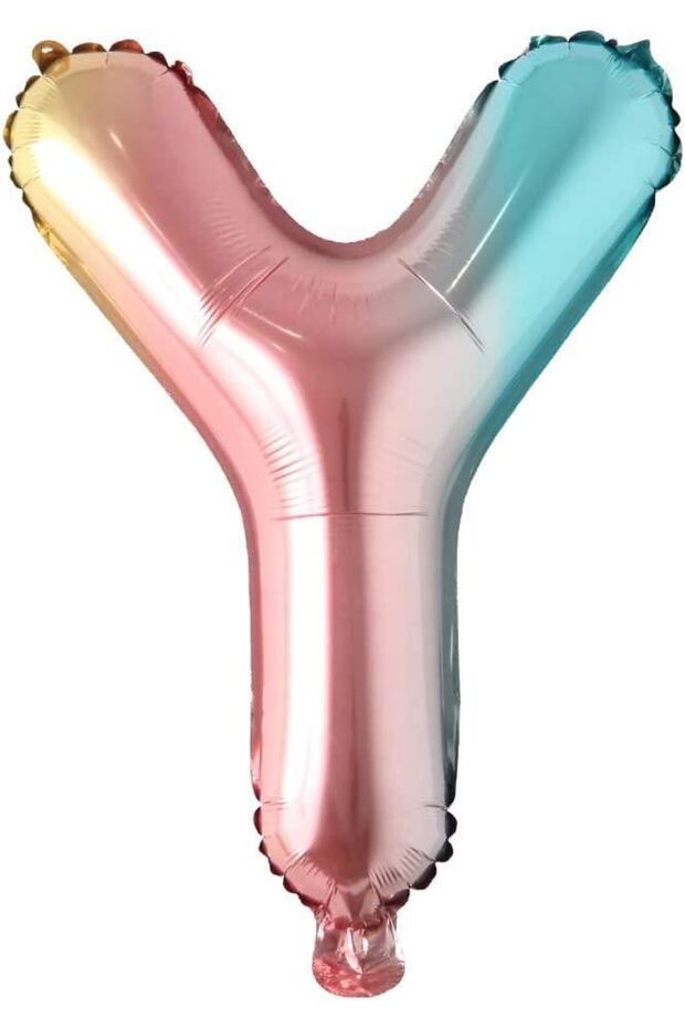 Y Letter Rainbow Foil Balloon16 Inch 36 cm