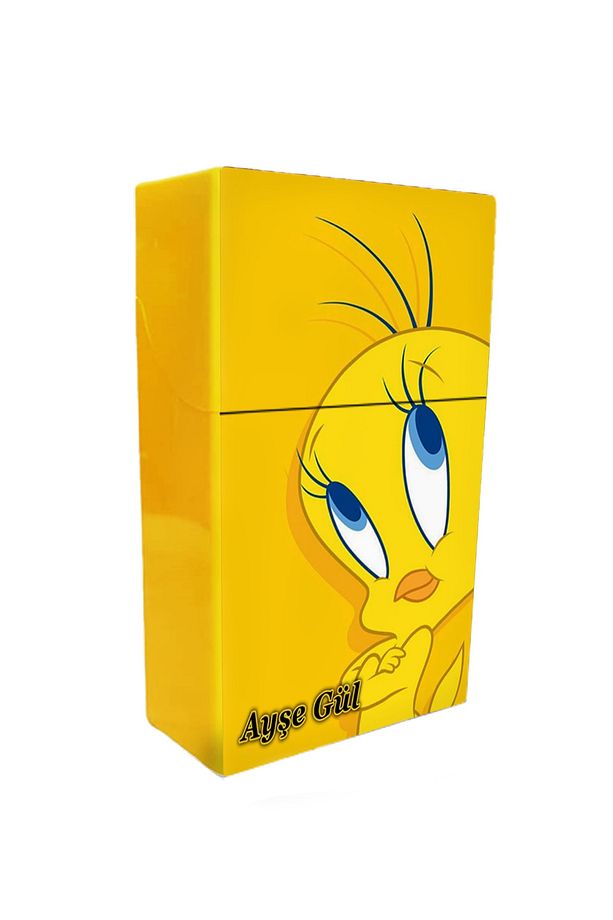 Tweety Baskılı Sarı Standart Boy Sigara Kutusu - 1