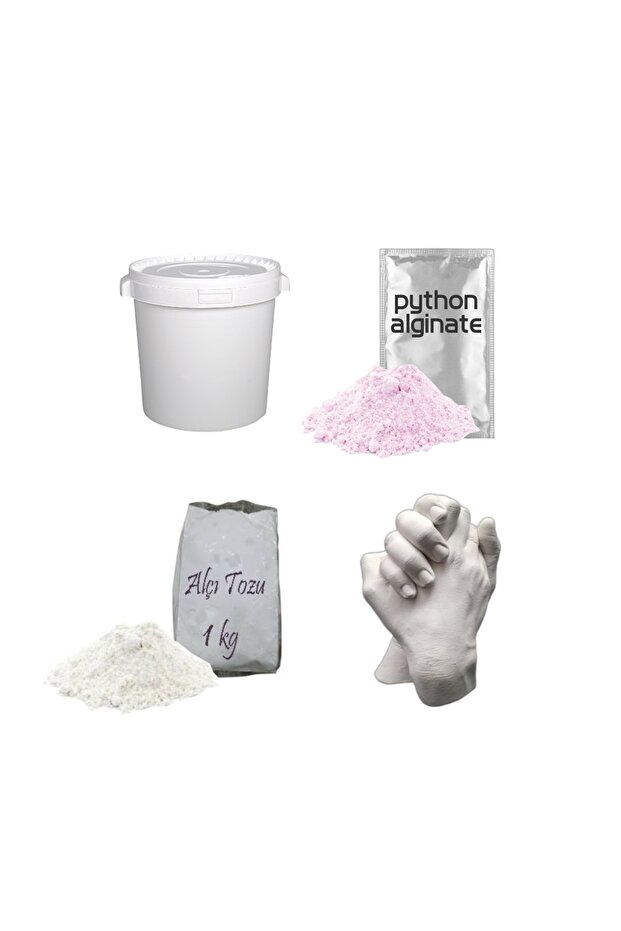 3 Boyutlu Ekonomik Aljinat El Kalıbı Seti El Heykel Kiti Kovalı - 1