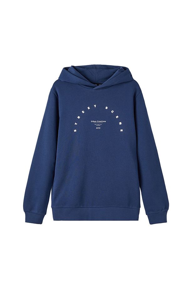 Baskılı Erkek Çocuk Lacivert Sweatshırt Nlmreetal Ls Bru Sweat W. Hood - 1
