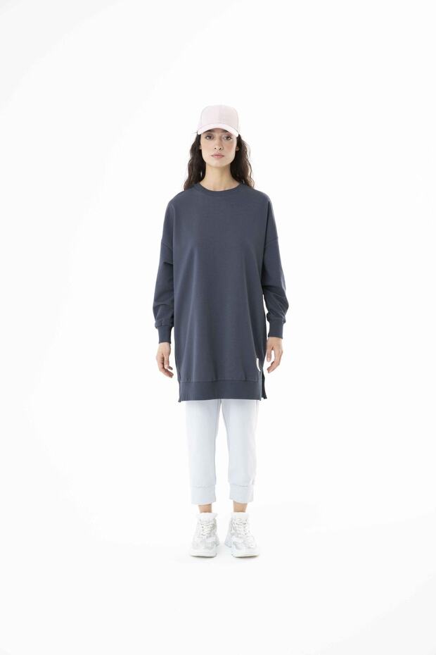 30644-22y Kadın Basıc Kısa Tunik - 8