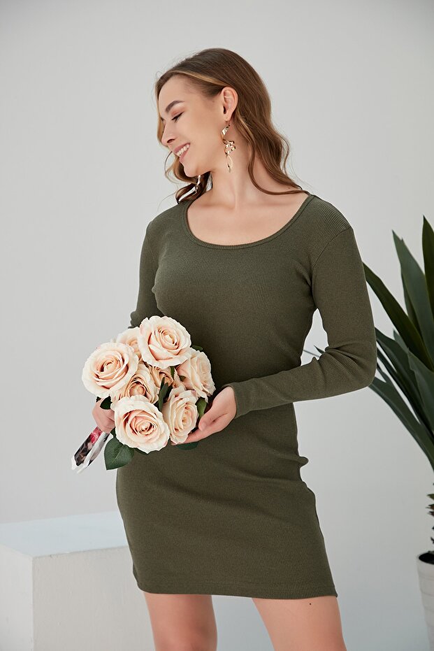 Rochie de damă cu mânecă lungă cu mânecă lungă - 3