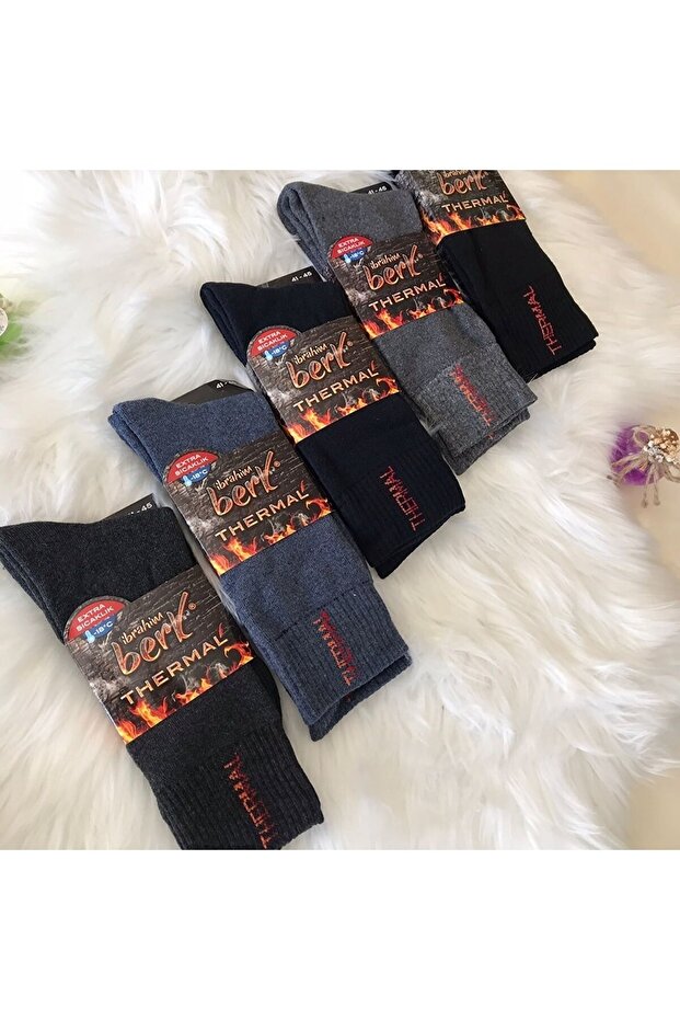 Pack of 12 Thermal Towel Socks