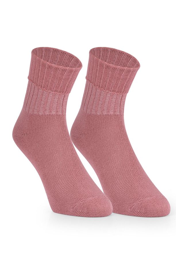 6'lı Kışlık Kadın Yün 'lü Uyku Çorabı Soft Touch - 8