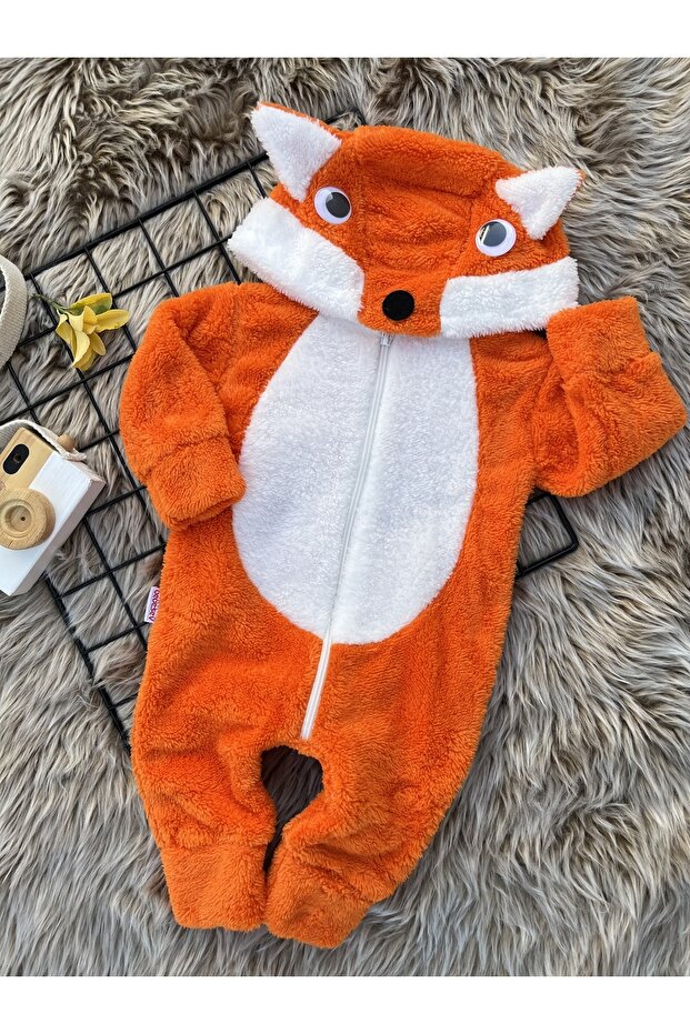 Welsoft Plush Girl Zippered Fox Baby Sleeping Bag
