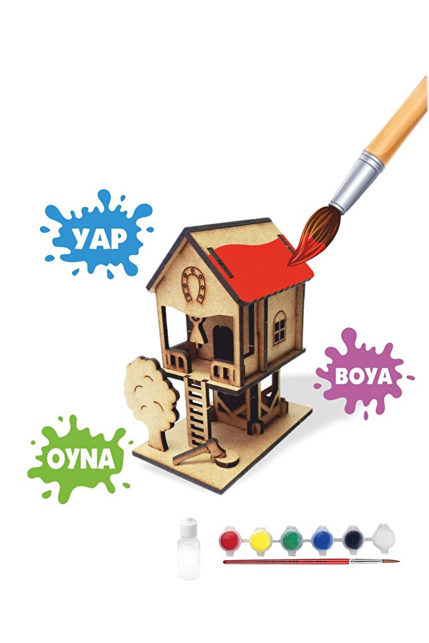 Serender Ev Ahşap Boyanabilir Stem Set - 1