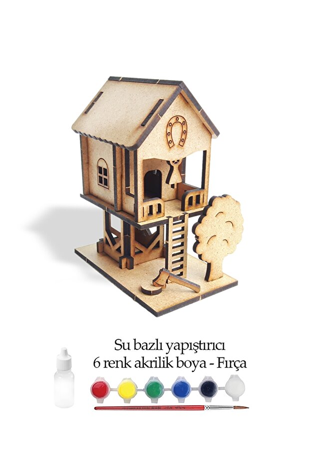 Serender Ev Ahşap Boyanabilir Stem Set - 2