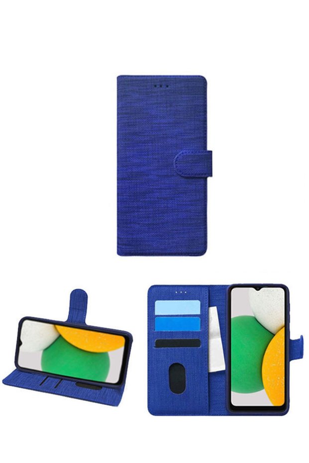 Samsung Galaxy A20S Case Meltem Wallet Case Sports Fabric with Card and Memo Pad Compartment