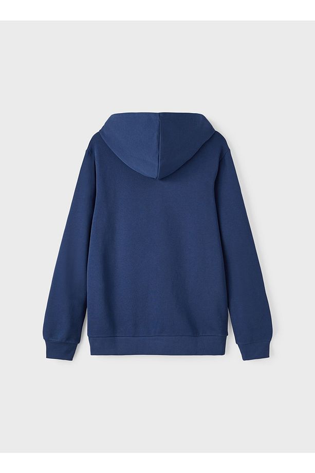 Baskılı Erkek Çocuk Lacivert Sweatshırt Nlmreetal Ls Bru Sweat W. Hood - 4
