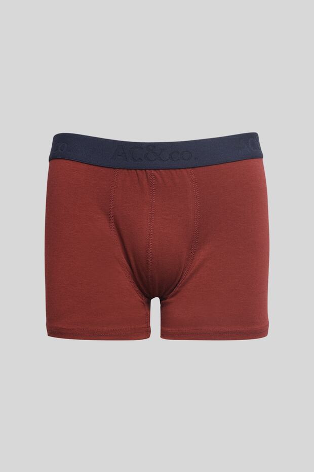 Erkek Premium Pamuklu Lacivert 3'lü Esnek Boxer Paketi (Damat Bohçası) Çeyiz Seti - 3