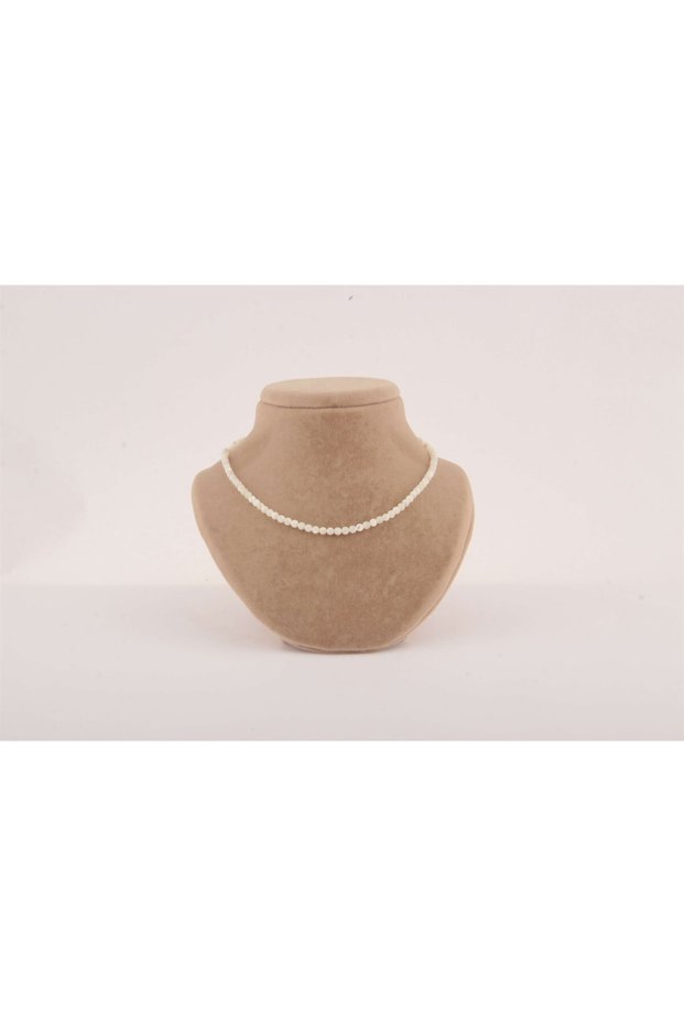 Certified Mother-Of-Pearl (Stone) Natural Stone Necklace 4 Mm, M410