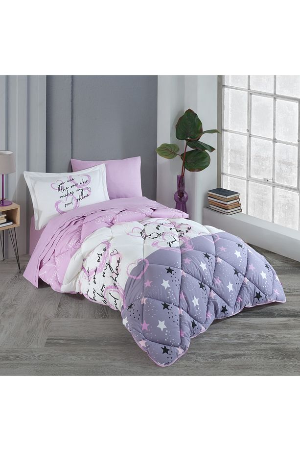 Voyager Lila - Poplin Tek Kişilik Uyku Seti - 1