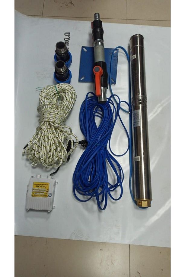 4sdm6/11 1,5hp 25 Mt Yassı Kablolu Ve Panolu 50 Mt Halatlı Çift Vanalı Akıtma Başlıklı Monofa - 2