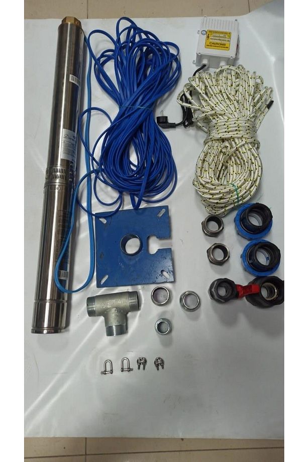 4sdm6/11 1,5hp 25 Mt Yassı Kablolu Ve Panolu 50 Mt Halatlı Çift Vanalı Akıtma Başlıklı Monofa - 3