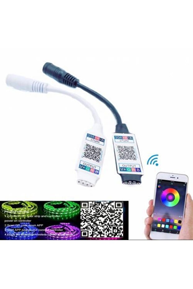Bluetooth Kablosuz Rgb Şerit Led Kontrol Kartı Modülü Android Ios - 1