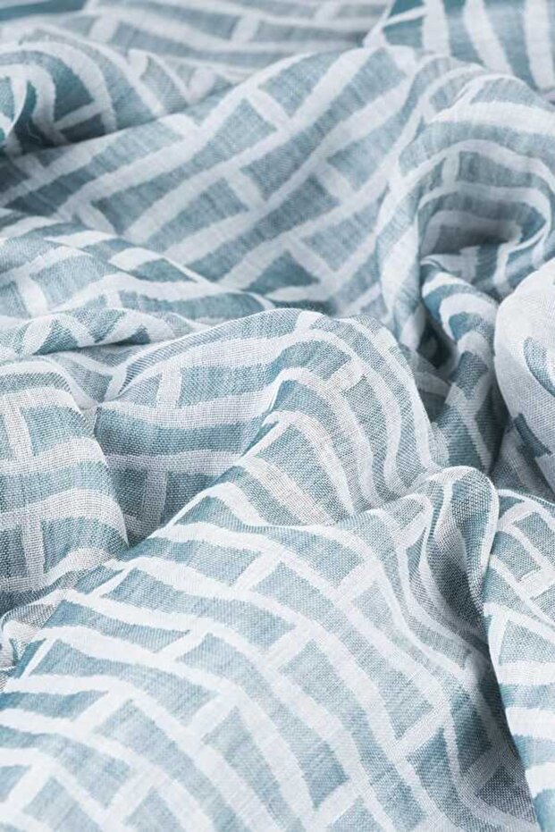 I Monogram Yeşil Ipek Eşarp - 3