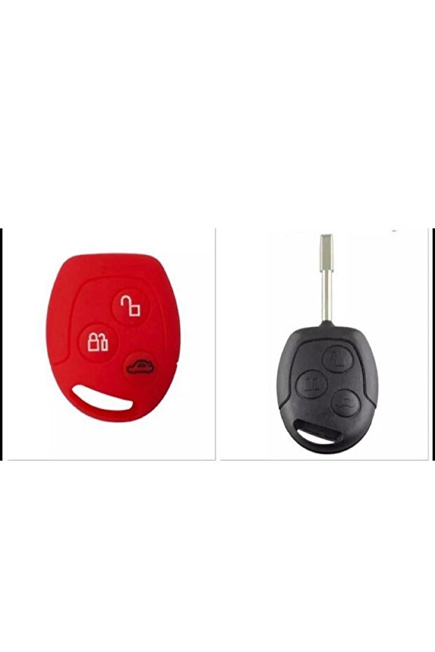 Ford Fiesta Mondeo Focus Transit Fusion Silicone Key Protection Case Red