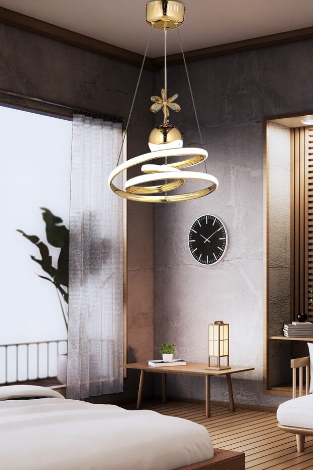 Sarkıt Power Led Avize Gold Sarı Ledli Avize - 1