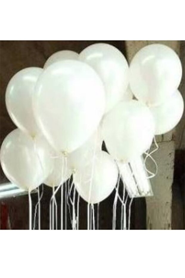30 قطعة بالونات معدنية بيضاء 12 بوصة