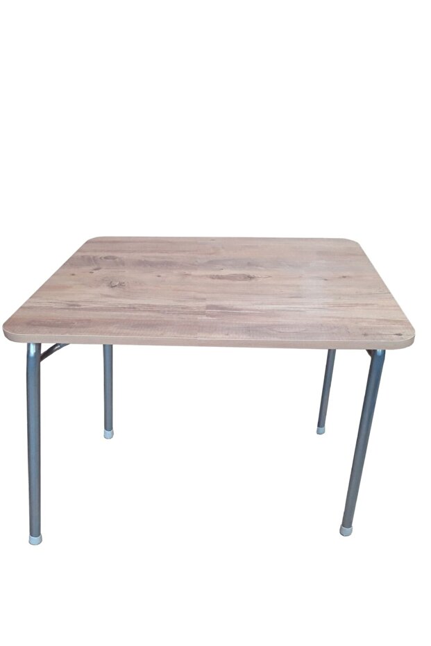 Pratik Katlanır Ayak Mutfak Yemek Masası Balkon Ders Çalışma Piknik Masa 60x80cm Ceviz - 1