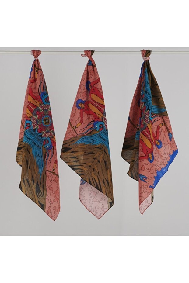 Mavi Ateş Fular - 3