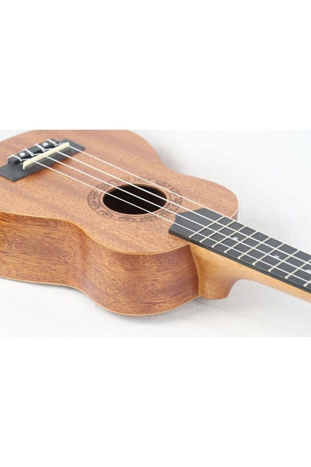 Maun Ağacı Soprano Boy Gül Klavye ve Eşikli Ukulele Kılıf ve Pena Pk-100 - 4