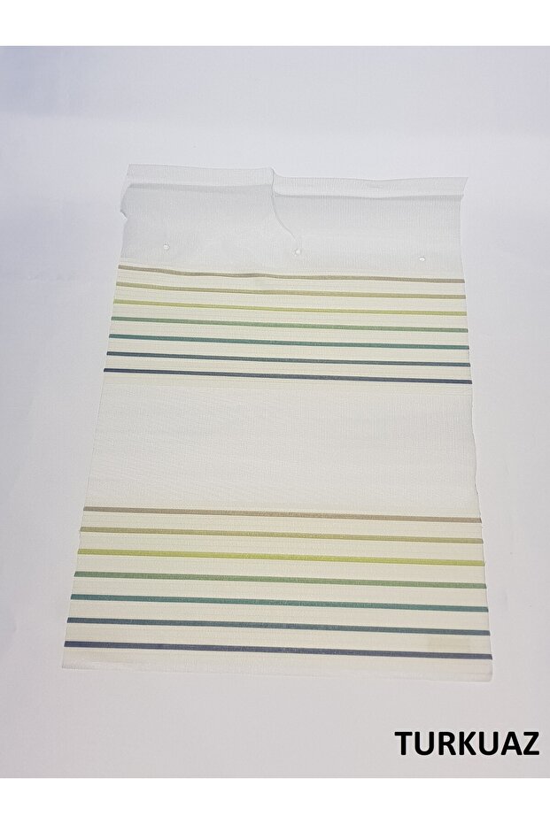 Renk Geçişli Pliseli Zebra Stor Perde ( Turkuaz ) - 1