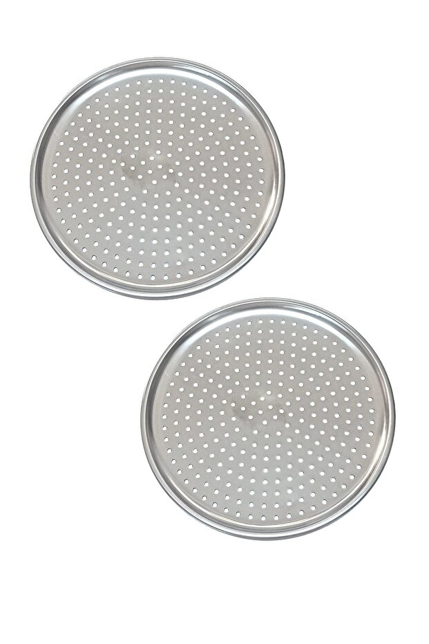 Perforated Pizza Tray Lahmacun Pita Tray 28 Cm 2 Pieces