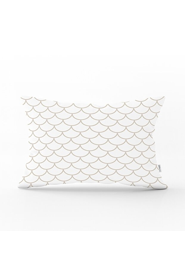 Special Design Geometric Patterned Digital Printed Rectangular Throw Pillow Cover - 1