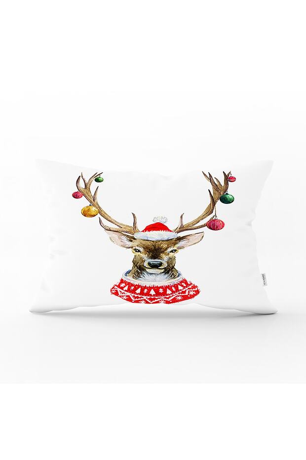 Modern Deer Pattern Digital Printed Rectangular Pillow Throw Pillow Cover - 1