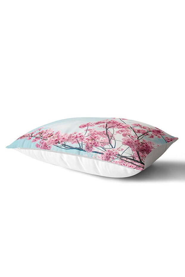 Pink Branches in Clouds Decorative Rectangular Throw Pillow Cover - 2