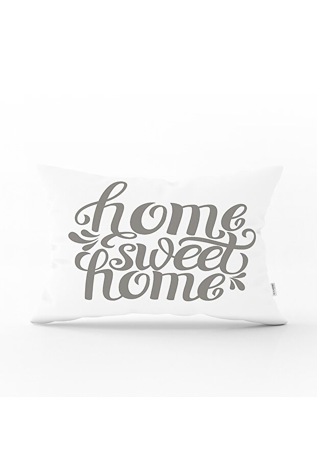 غطاء وسادة مستطيل مطبوع حديث من Gray Home Sweet Home