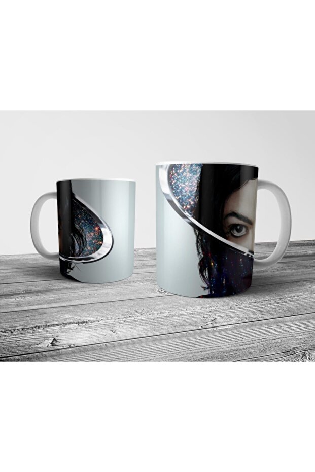 Beyaz Michael Jackson Kupa Bardak - 1
