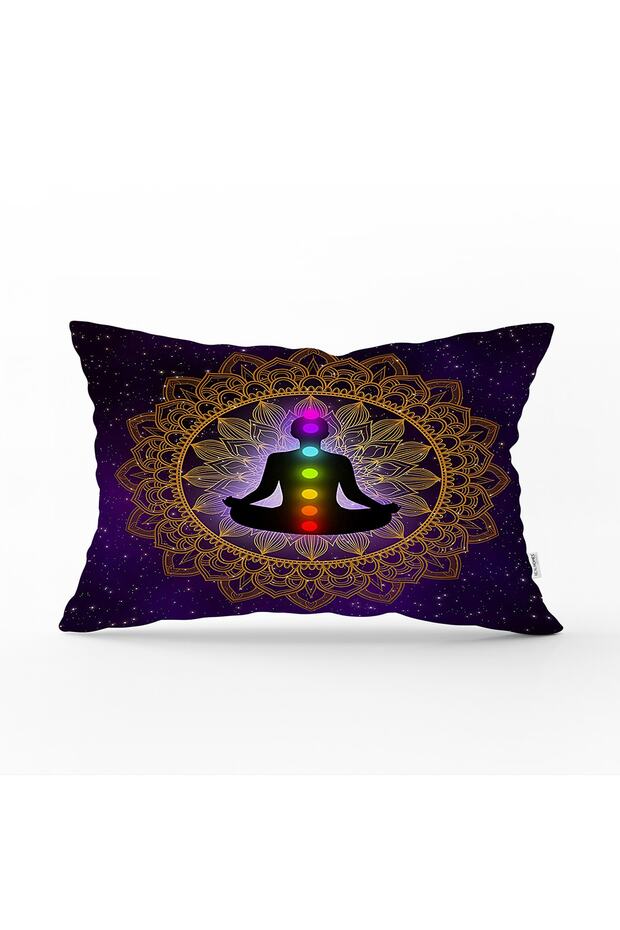 Yoga Motif Sky Patterned Digital Printed Special Design Rectangular Pillow Case