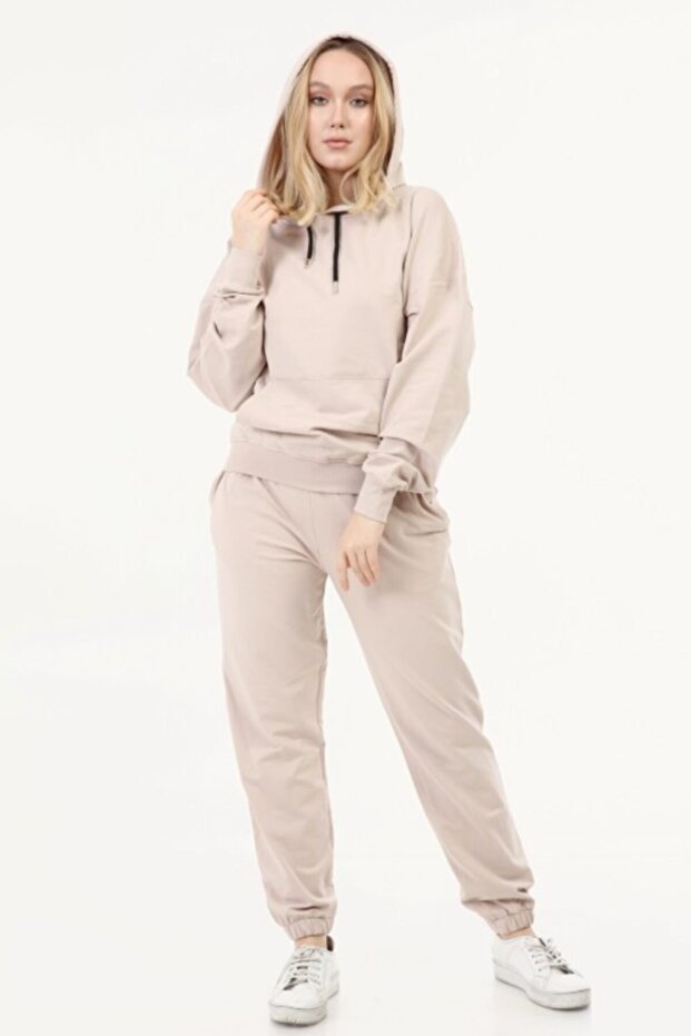 Kadın Bej Eşofman Takımı - 1