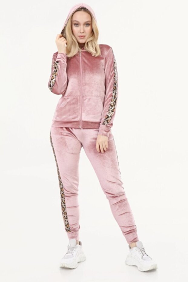 Leopard ružičasti baršunasti set - 2