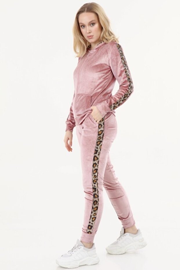 Leopard ružičasti baršunasti set - 3
