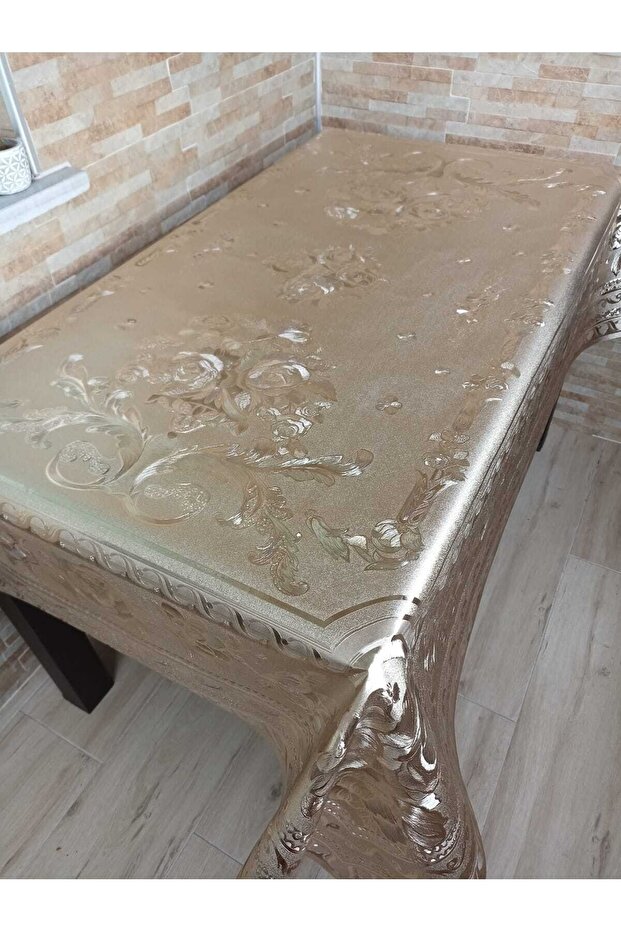 Astarlı Parlak Lüks Pvc Masa Örtüsü 140x180cm - 1
