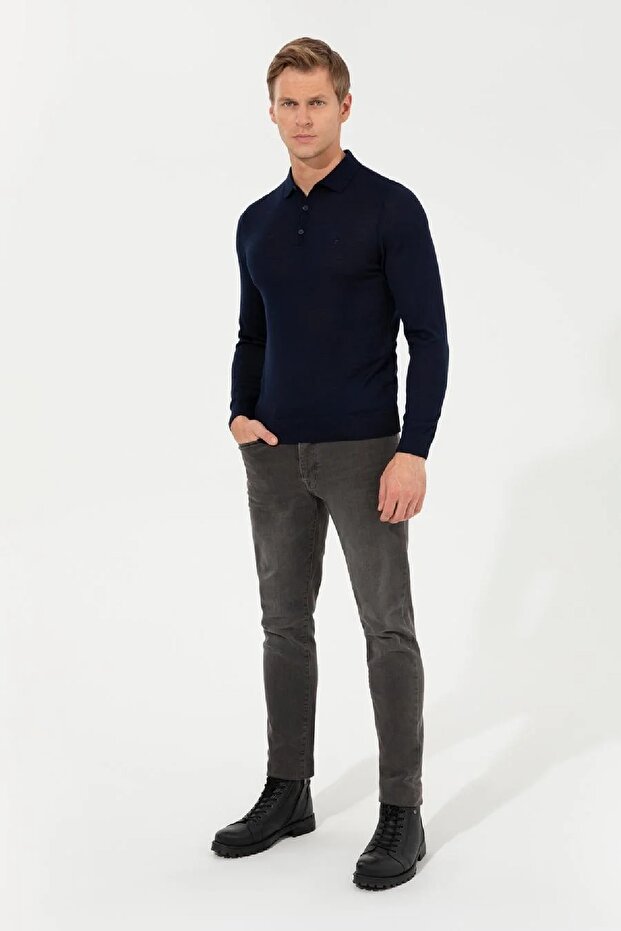 Regular Fit Triko Kazak - 4