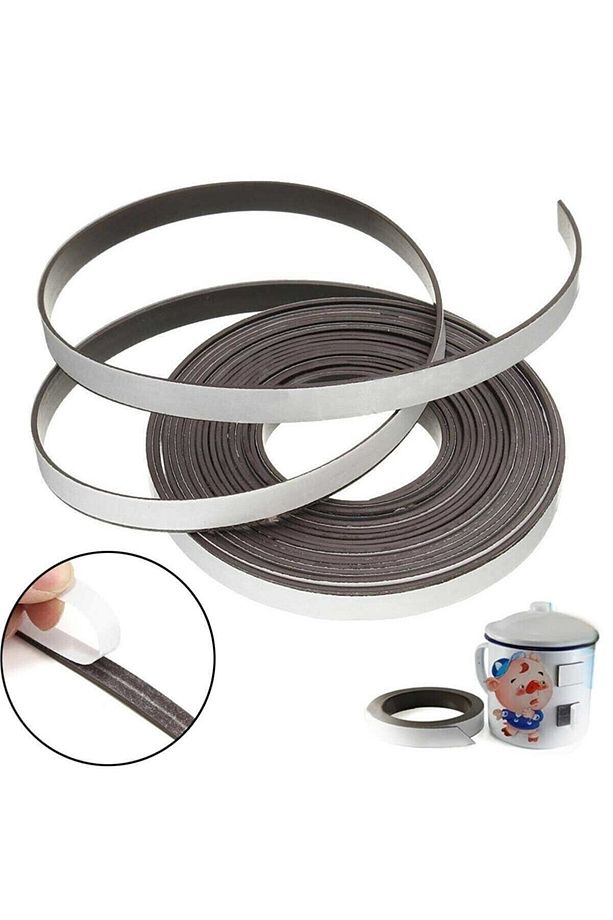 Yapışkanlı Şerit Mıknatıs Sineklik Mıknatısı 12*1 Mm - 2 Metre 1+1 - 2