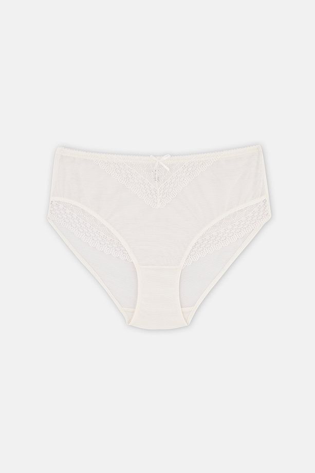 Ekru Bato Dantelli Form Slip - 1