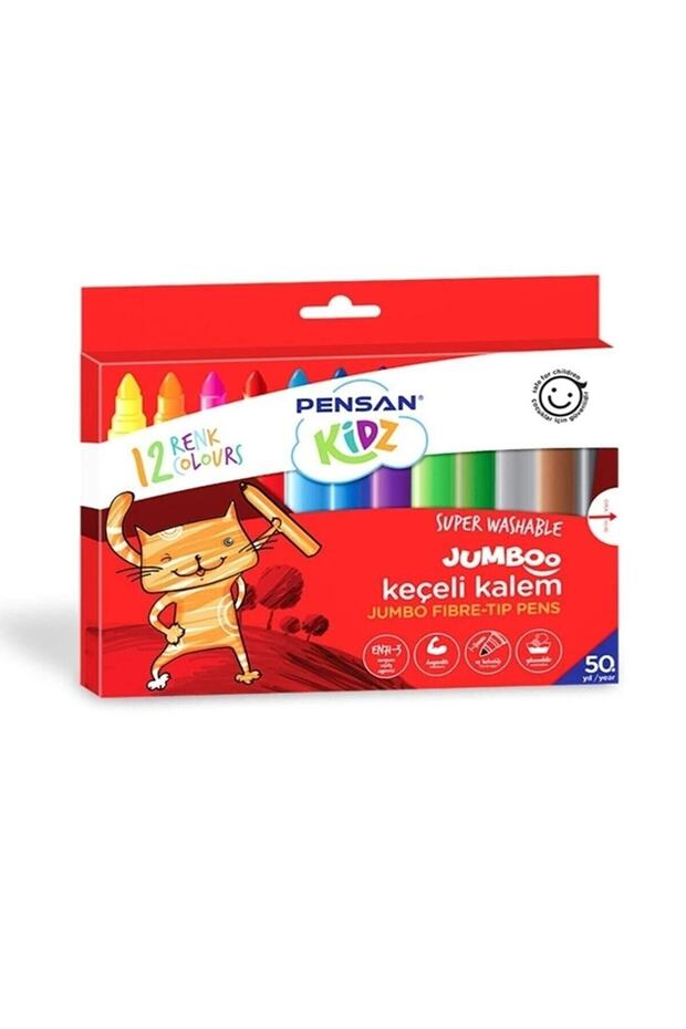 Kidz 1x7 Mm 12-Piece Jumboo Felted Pen