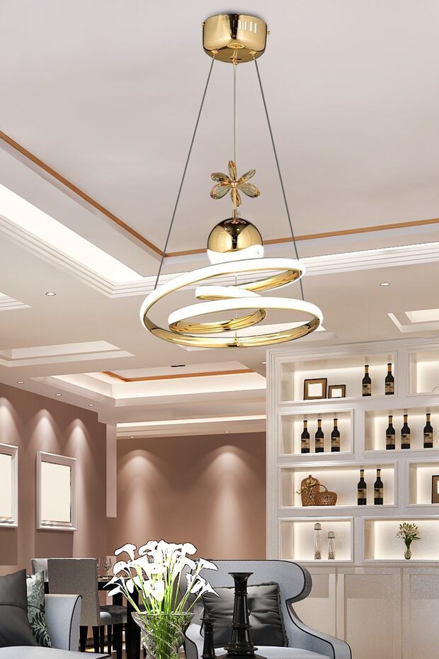 Sarkıt Power Led Avize Gold Sarı Ledli Avize - 2