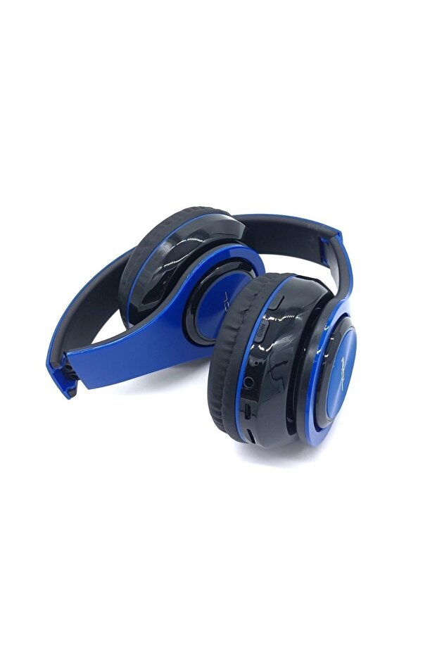 Abk-03 Kablosuz Rgb Led Bluetooth Kulaklık Mavi Siyah - 2