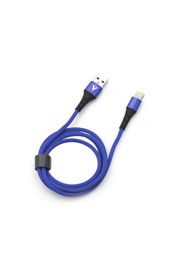 Iphone Lightning Usb 2.4a Örgülü Hızlı Şarj Data Kablo 6 7 8 Plus X Xs Xr 11 12 13 14 Pro Mavi - 1