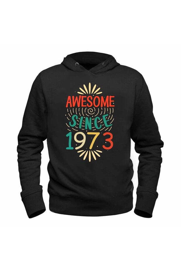 سويت شيرت أسود رائع عتيق 1973