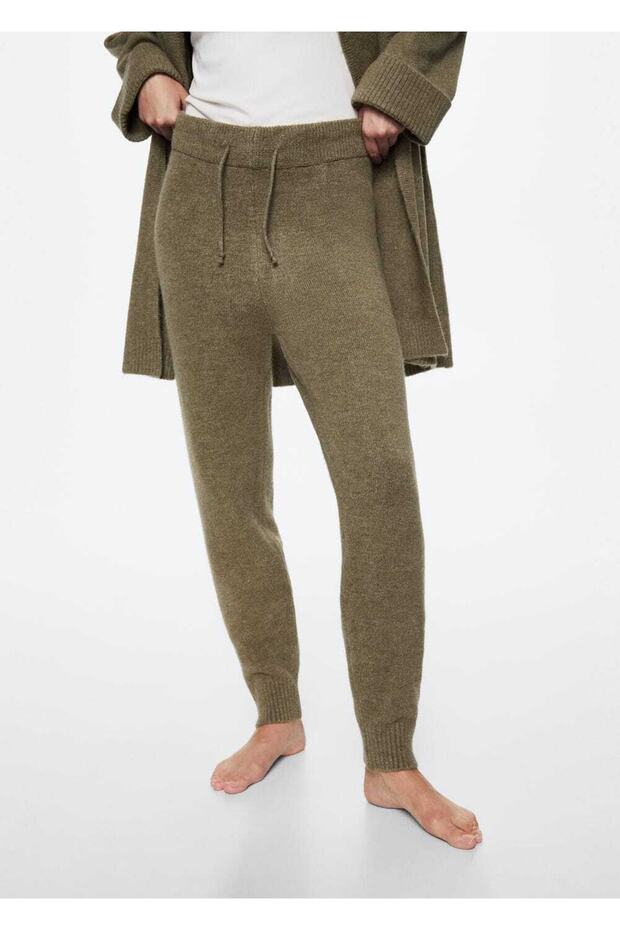 Gerade geschnittene Strickhose - 1