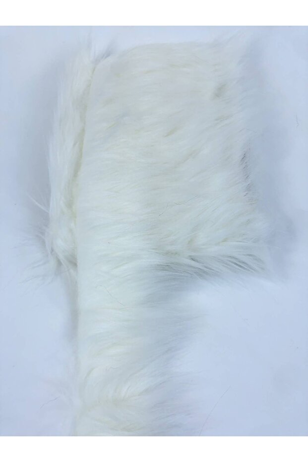 Wide White Faux Fur Artificial Plush Strip Width 5 cm Price Is for 1 Meter. Plush Fur Ribbon Decorative Ribbon